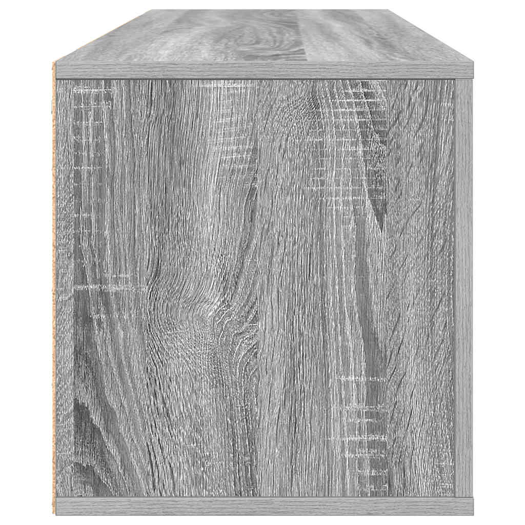 Scarpiera a Muro Grigio Sonoma 100x35x38cm in Legno Multistrato
