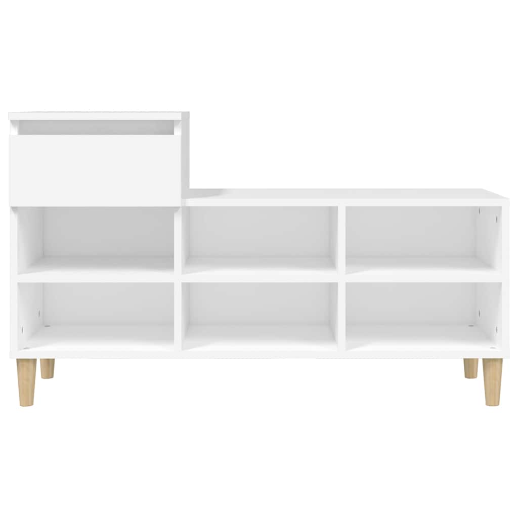 Scarpiera Bianca 102x36x60 cm in Legno Multistrato