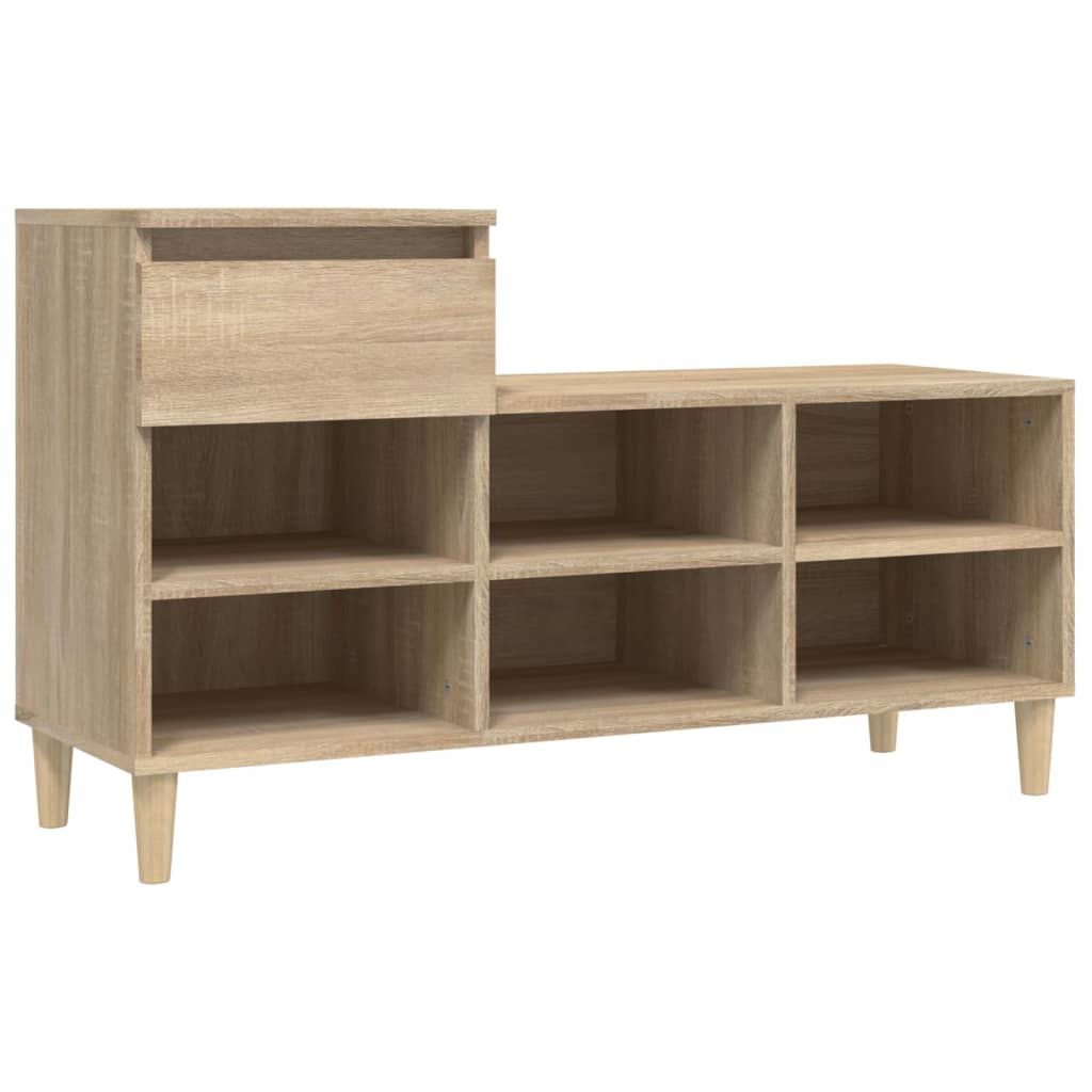 Scarpiera Rovere Sonoma 102x36x60 cm in Legno Multistrato