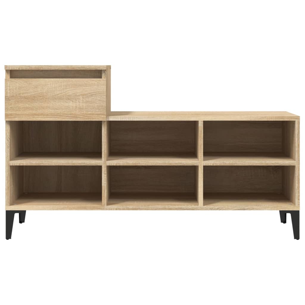 Scarpiera Rovere Sonoma 102x36x60 cm in Legno Multistrato