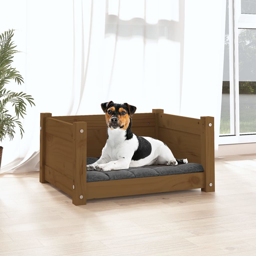 Cuccia per Cani Ambra 55,5x45,5x28 cm Legno Massello di Pino