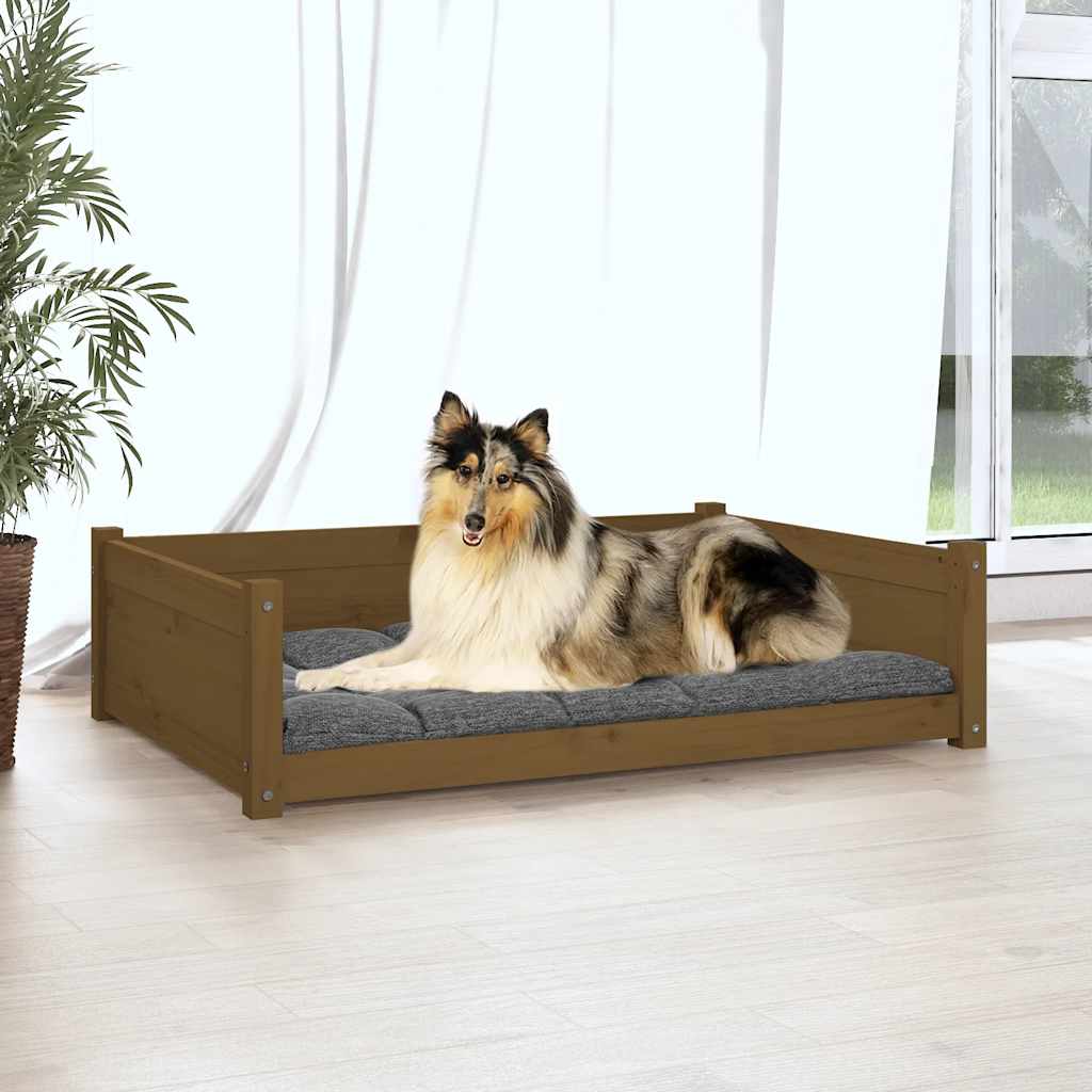 Cuccia per Cani Ambra 95,5x65,5x28cm in Legno Massello di Pino