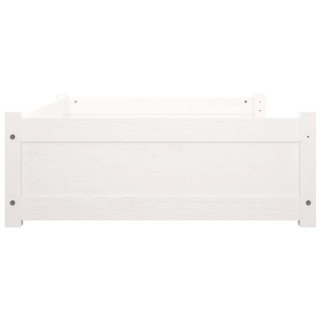 Cuccia per Cani Bianca 105,5x75,5x28 cm Legno Massello di Pino