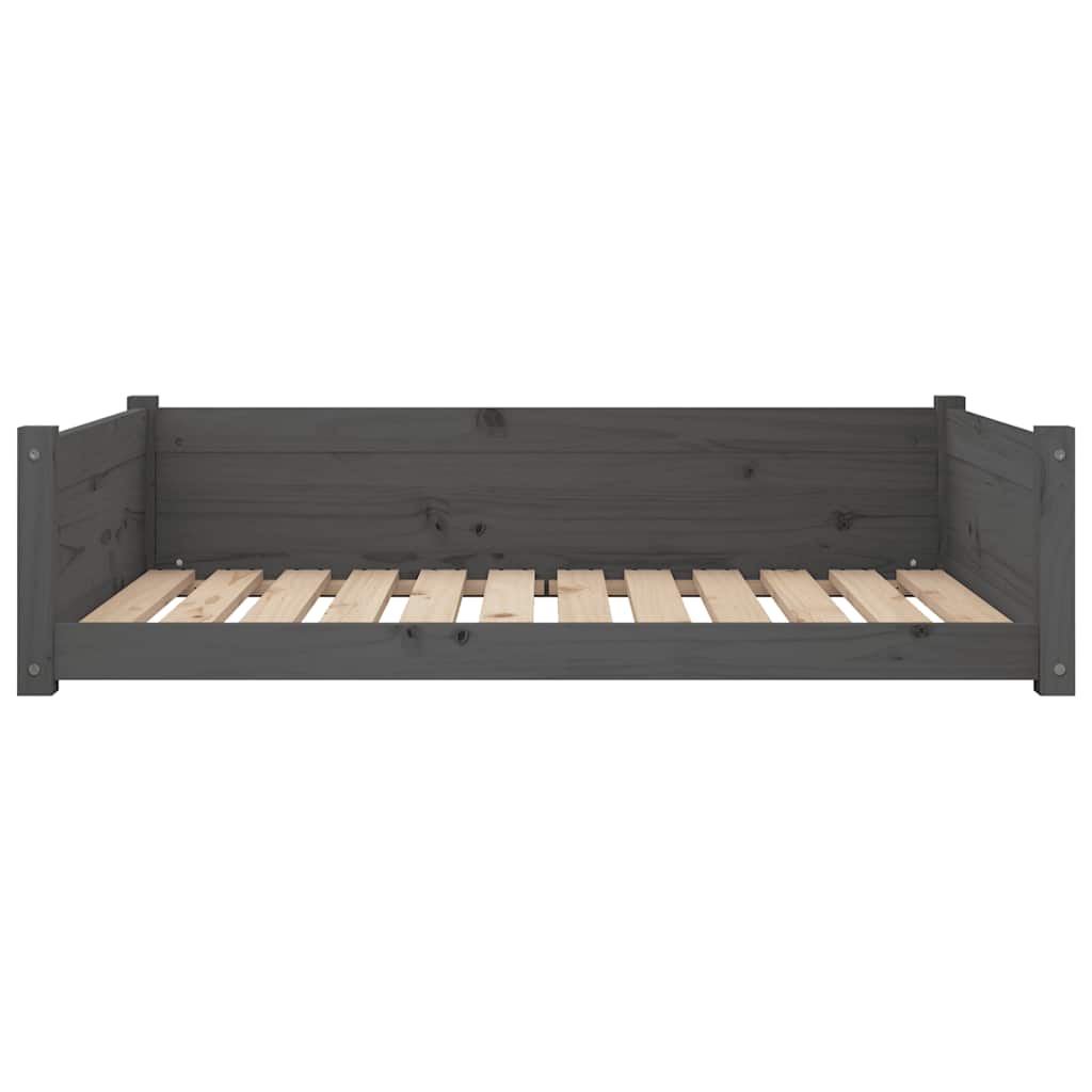 Cuccia per Cani Grigia 105,5x75,5x28 cm Legno Massello di Pino