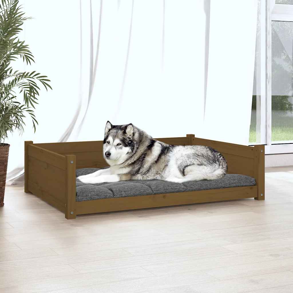 Cuccia per Cani Ambra 105,5x75,5x28cm in Legno Massello di Pino