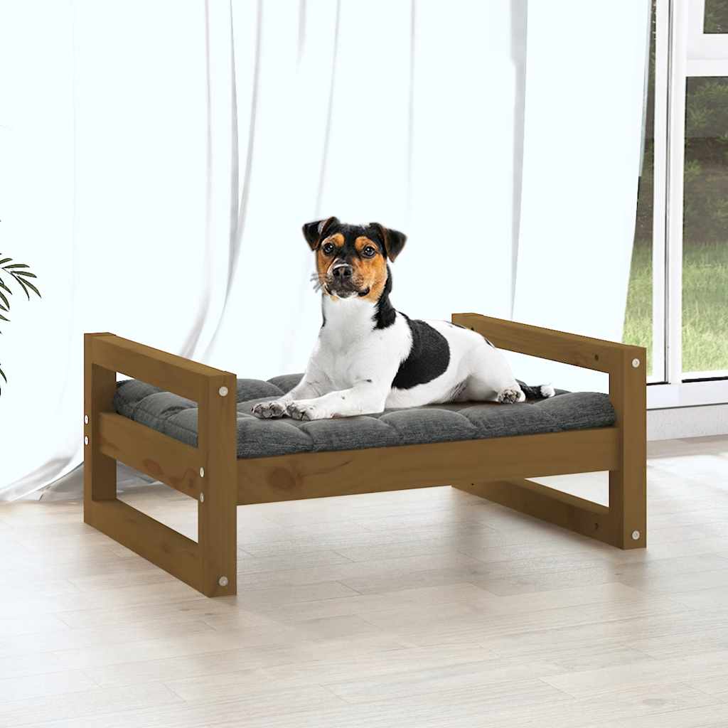 Cuccia per Cani ambra 55,5x45,5x28 cm Legno Massello di Pino