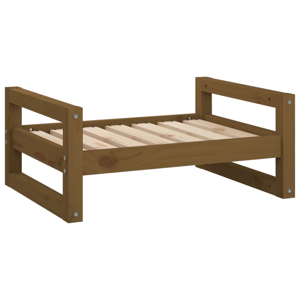 Cuccia per Cani Ambra 65,5x50,5x28cm in Legno Massello di Pino