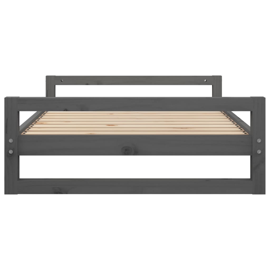 Cuccia per Cani Grigia 105,5x75,5x28 cm Legno Massello di Pino