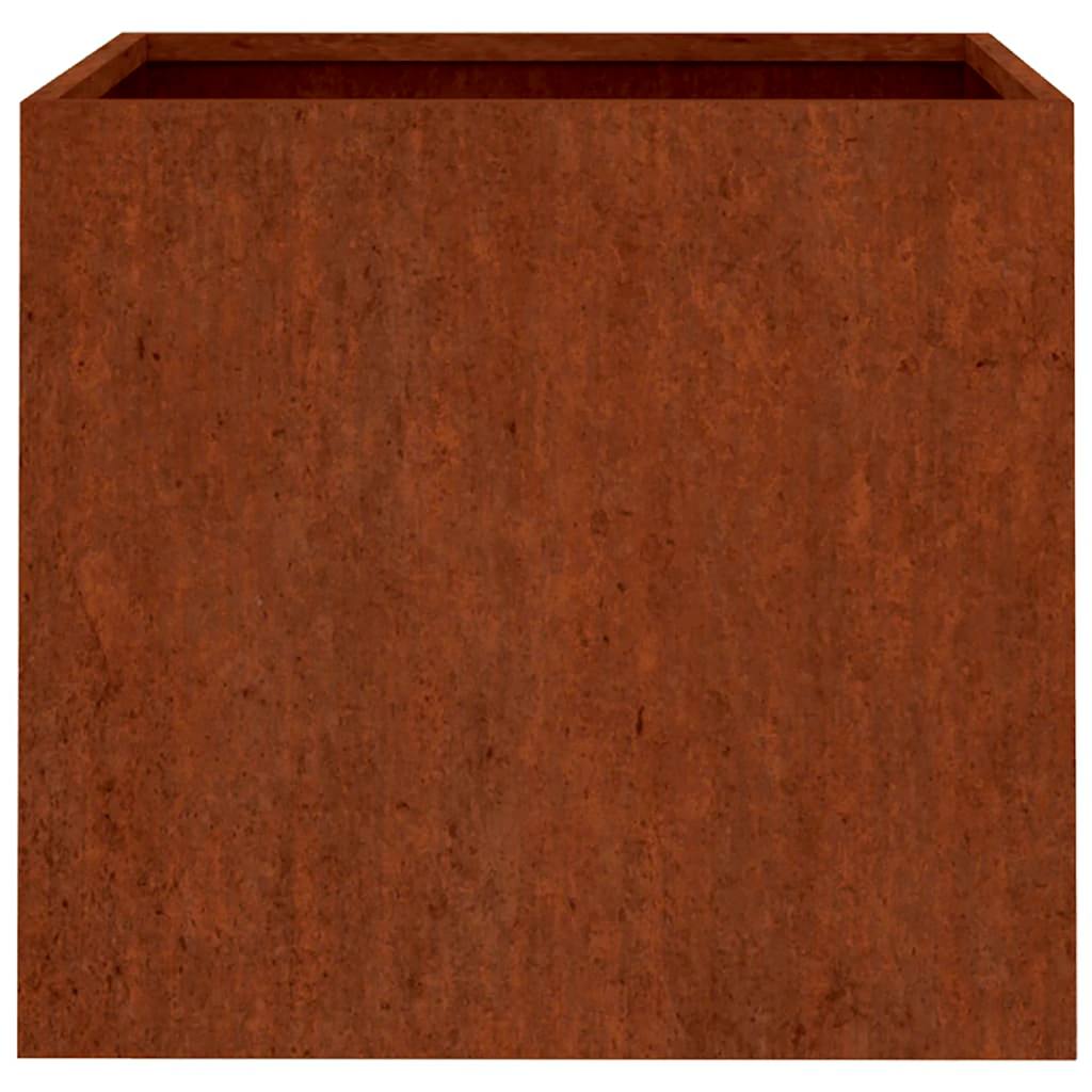 Fioriere 2 pz 42x40x39 cm Acciaio Corten