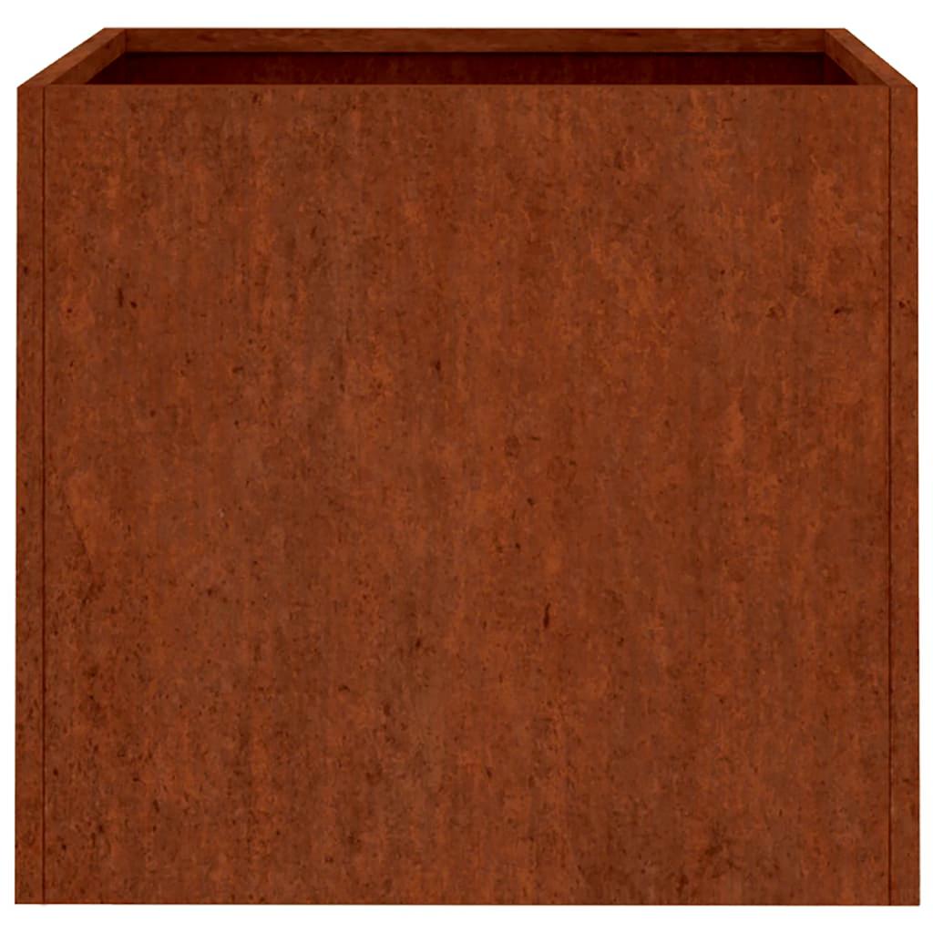 Fioriere 2 pz 42x40x39 cm Acciaio Corten