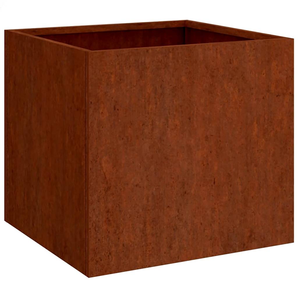 Fioriere 2 pz 49x47x46 cm Acciaio Corten