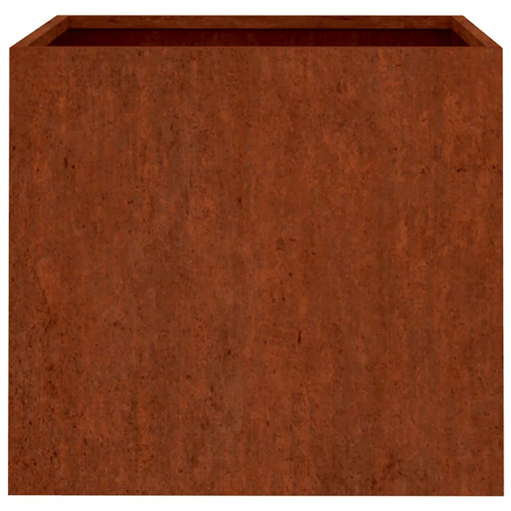 Fioriere 2 pz 49x47x46 cm Acciaio Corten