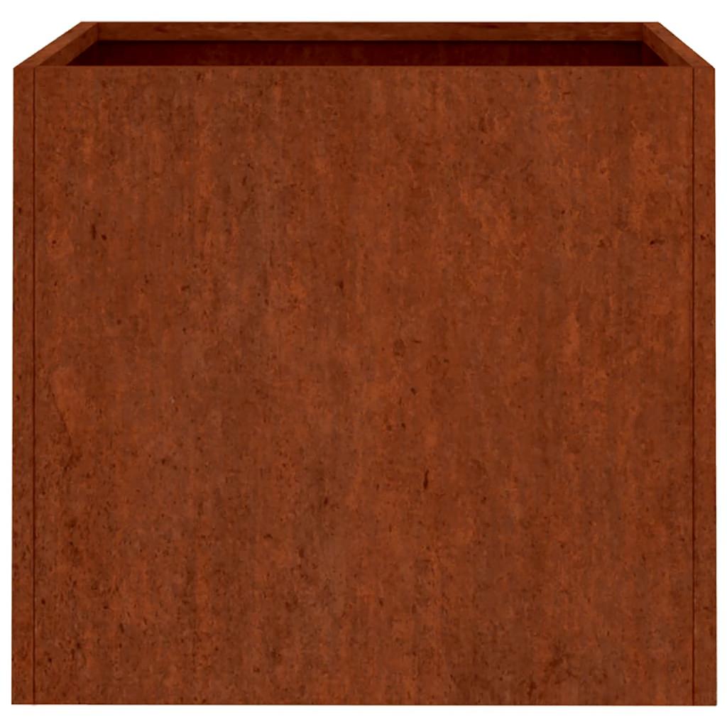 Fioriere 2 pz 49x47x46 cm Acciaio Corten