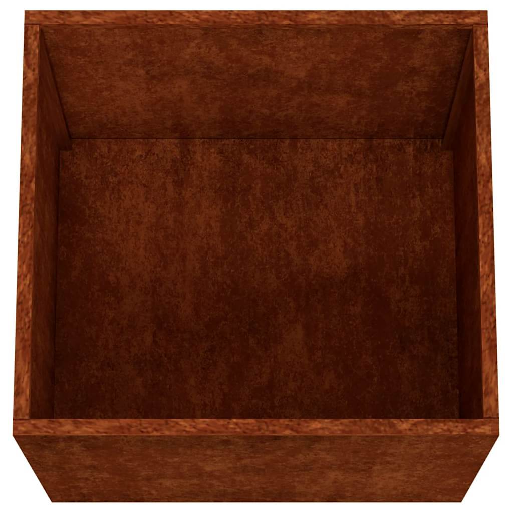 Fioriere 2 pz 49x47x46 cm Acciaio Corten