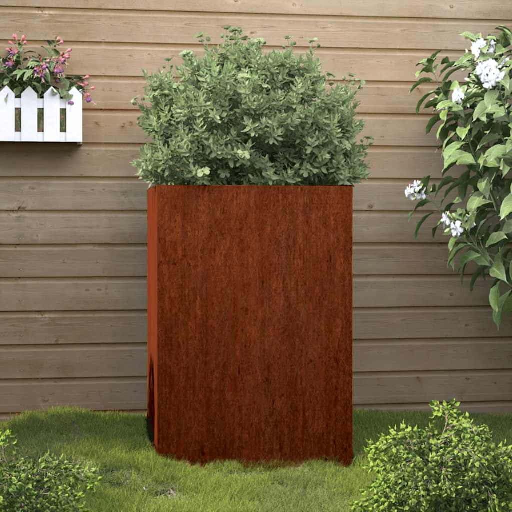 Fioriera 52x48x75 cm Acciaio Corten
