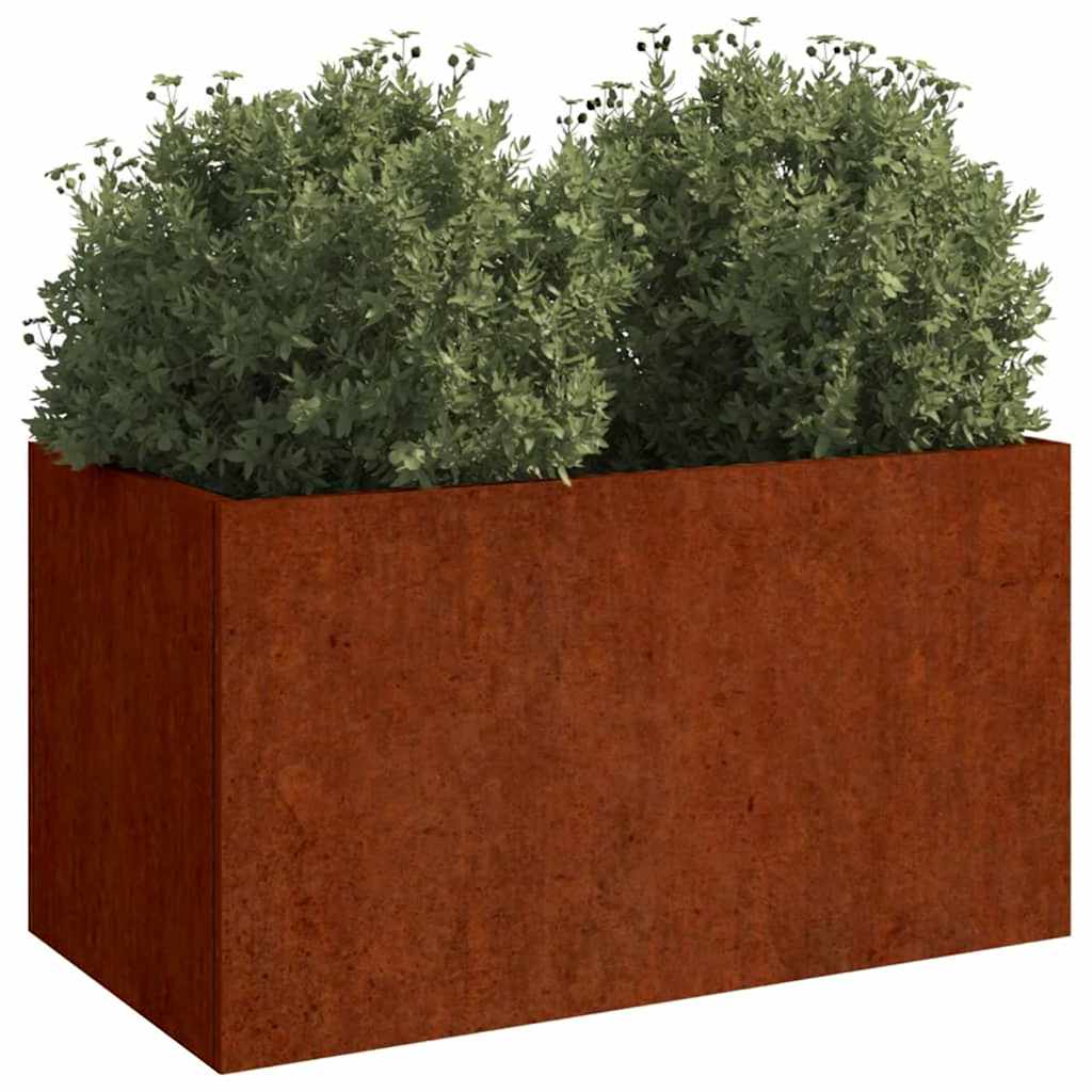 Fioriera 62x40x39 cm Acciaio Corten