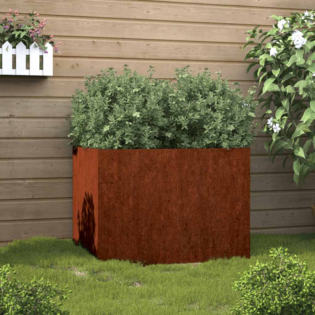 Fioriera 62x47x46 cm Acciaio Corten