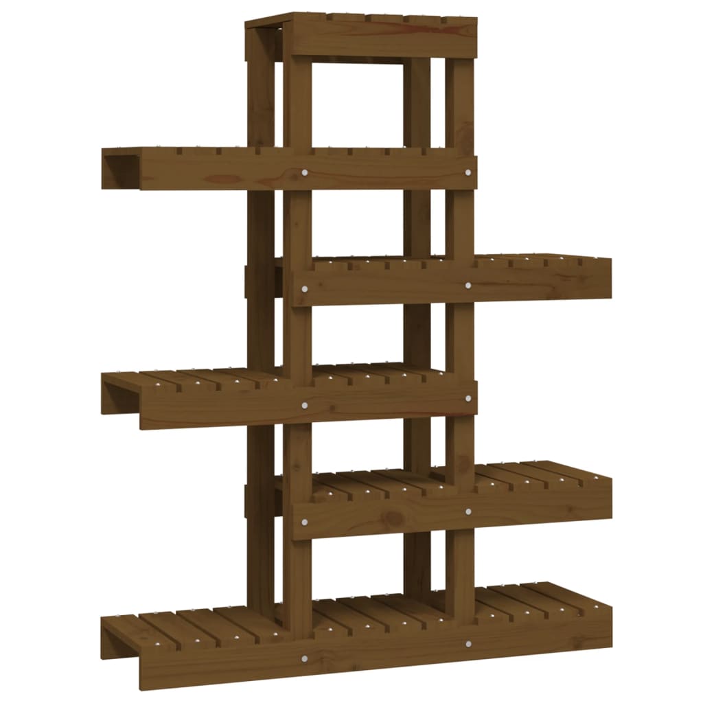 Supporto per Piante Ambra 85x25x109,5 cm Legno Massello di Pino