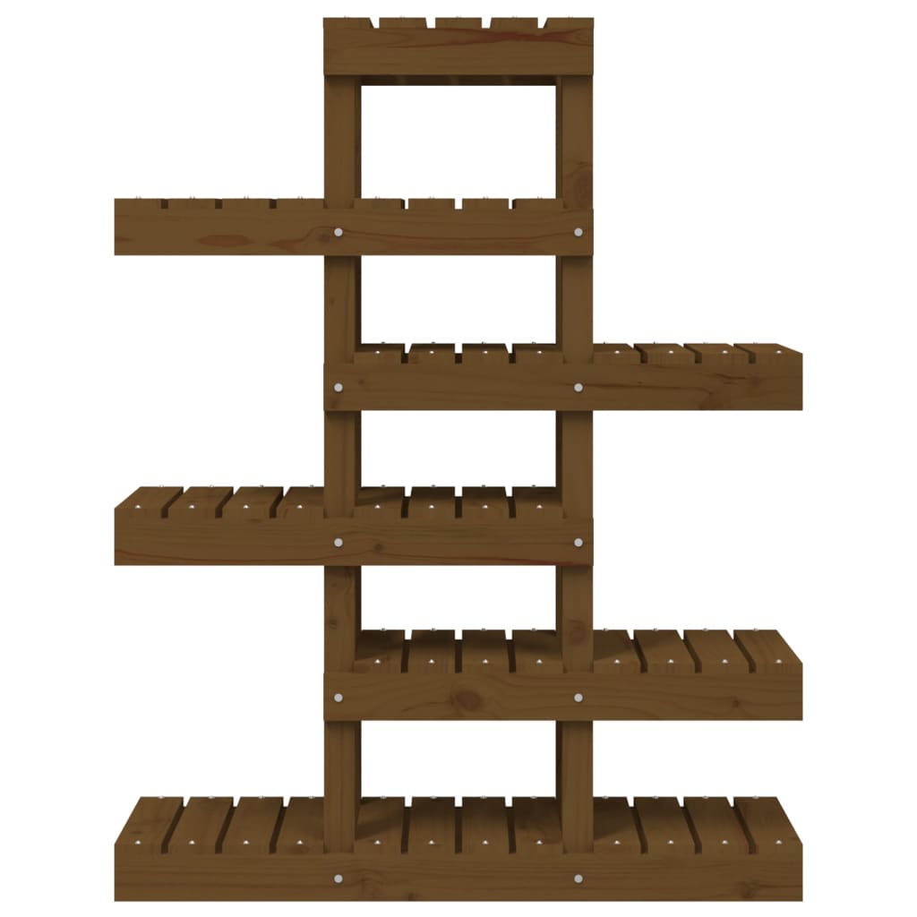 Supporto per Piante Ambra 85x25x109,5 cm Legno Massello di Pino