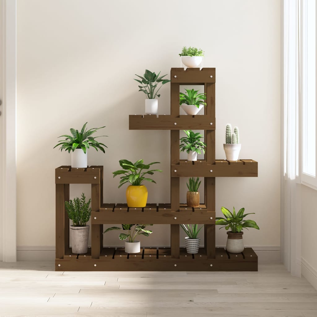 Supporto per Piante Ambra 92x25x97 cm Legno Massello di Pino