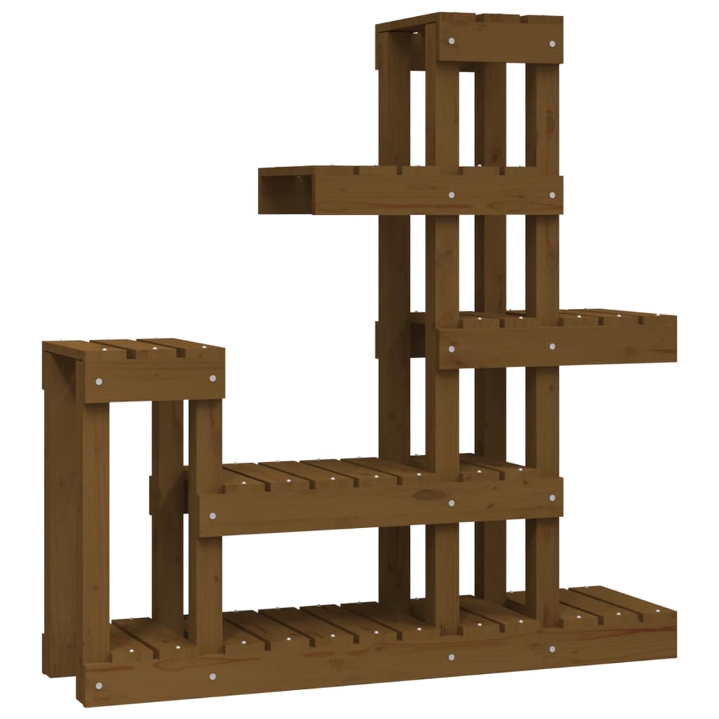 Supporto per Piante Ambra 92x25x97 cm Legno Massello di Pino