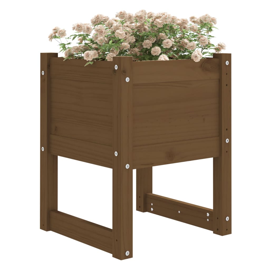 Fioriere 2 pz Ambra 40x40x52,5 cm in Legno Massello di Pino