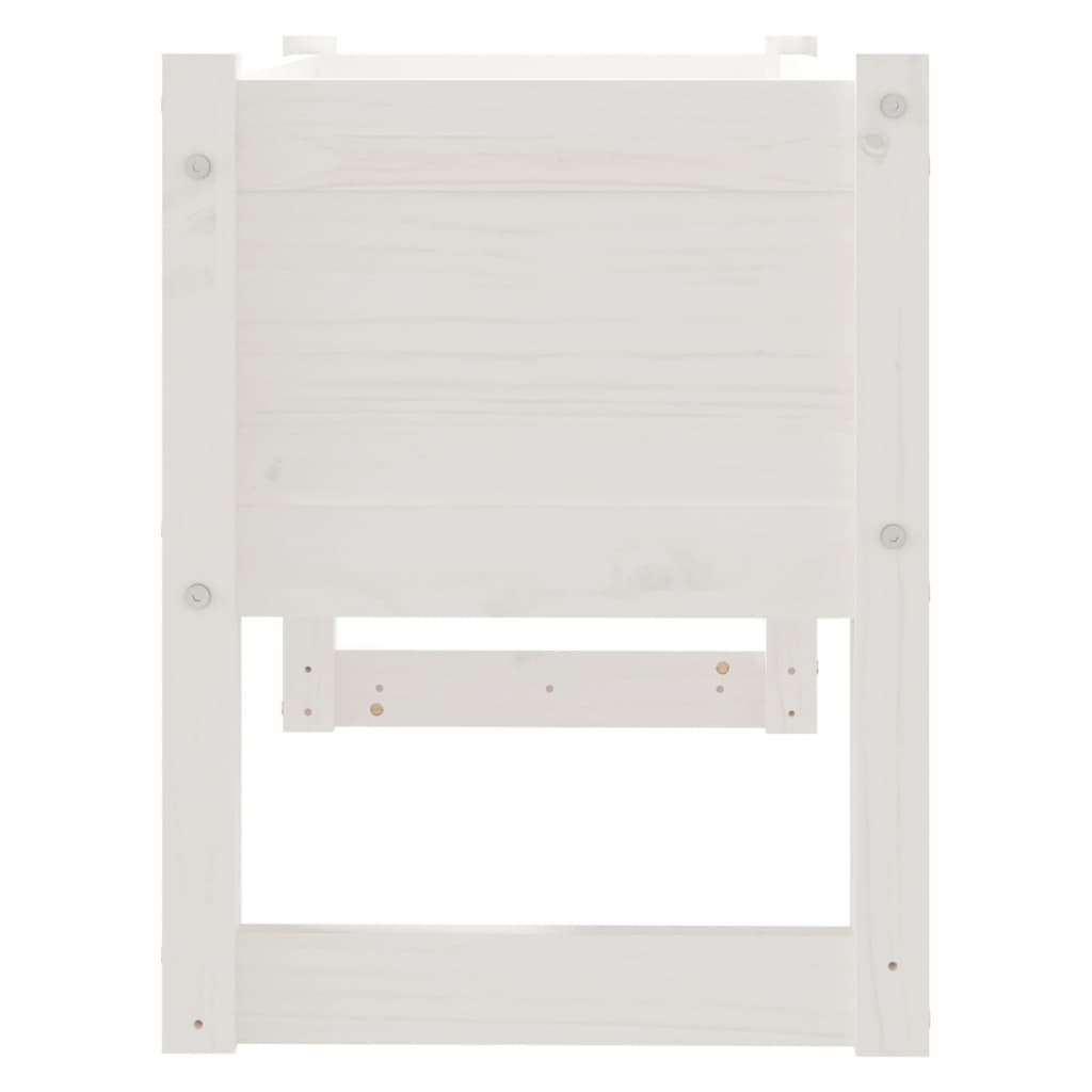 Fioriera Bianca 78x40x52 cm in Legno Massello di Pino