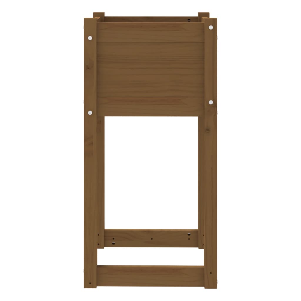 Fioriere 2 pz Marrone Ambra 40x40x81 cm Legno Massello di Pino