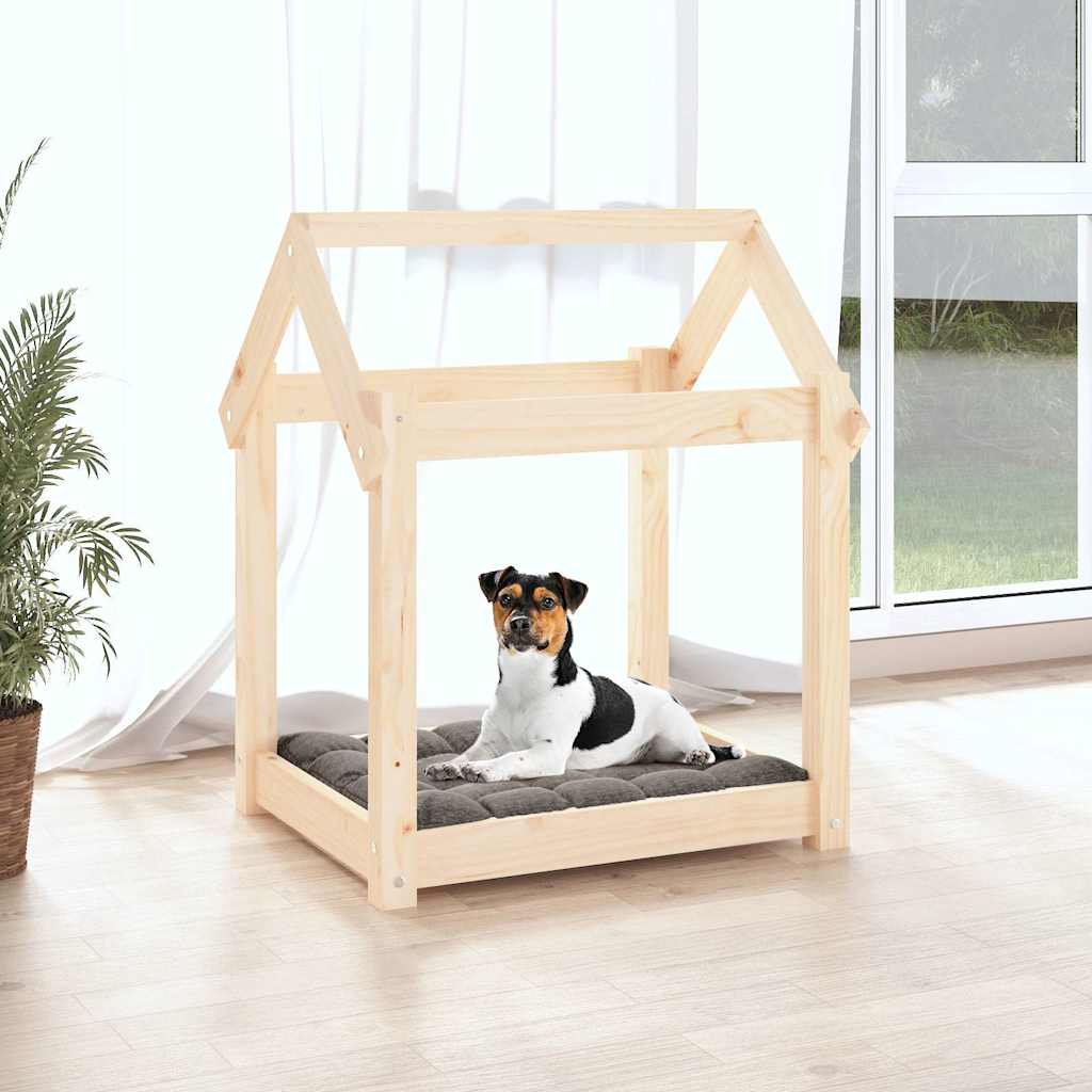 Cuccia per Cani 61x50x70 cm in Legno Massello di Pino