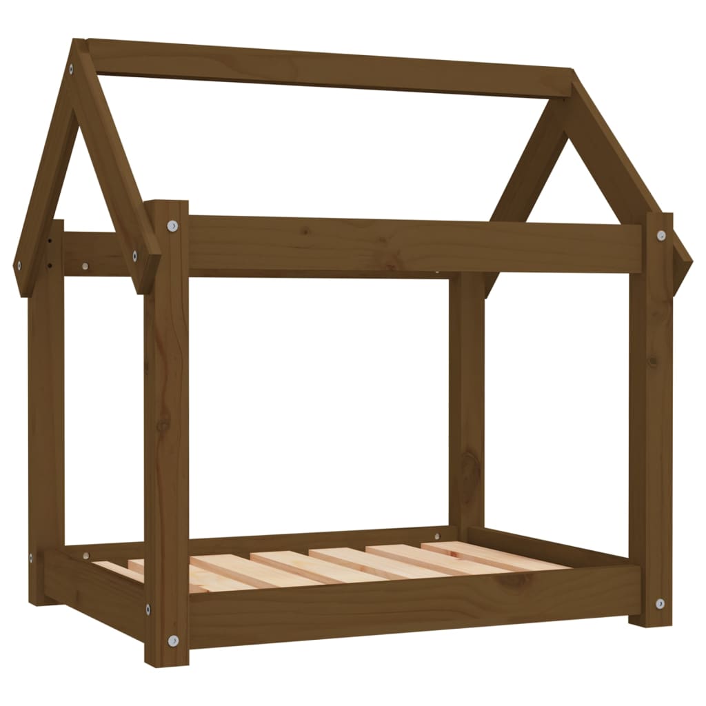 Cuccia per Cani Ambra 71x55x70 cm in Legno Massello di Pino