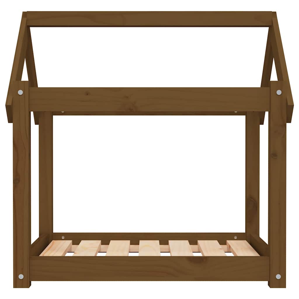 Cuccia per Cani Ambra 71x55x70 cm in Legno Massello di Pino