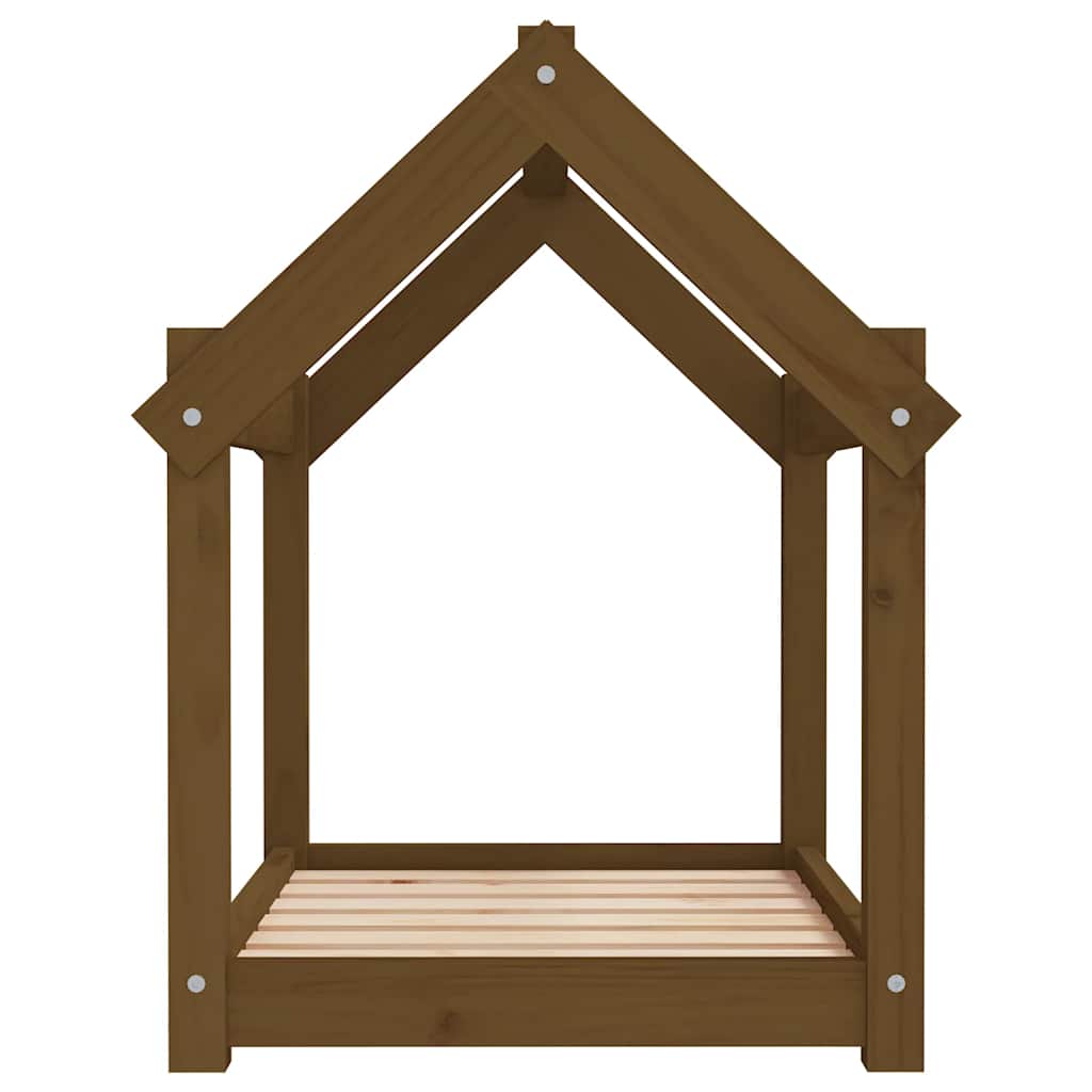 Cuccia per Cani Ambra 71x55x70 cm in Legno Massello di Pino