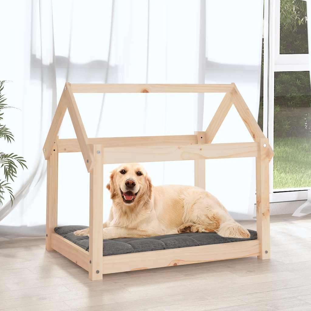 Cuccia per Cani 81x60x70 cm in Legno Massello di Pino
