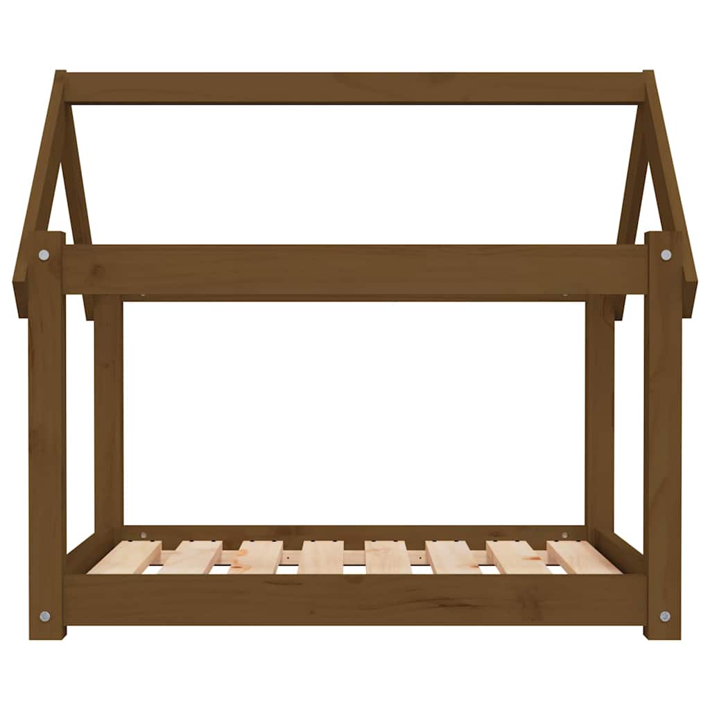 Cuccia per Cani Ambra 81x60x70 cm in Legno Massello di Pino