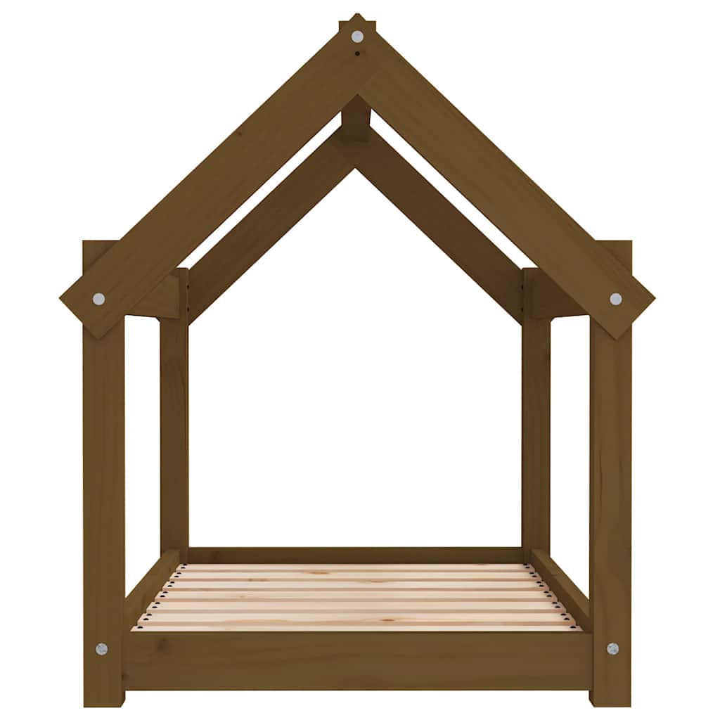 Cuccia per Cani Ambra 81x60x70 cm in Legno Massello di Pino