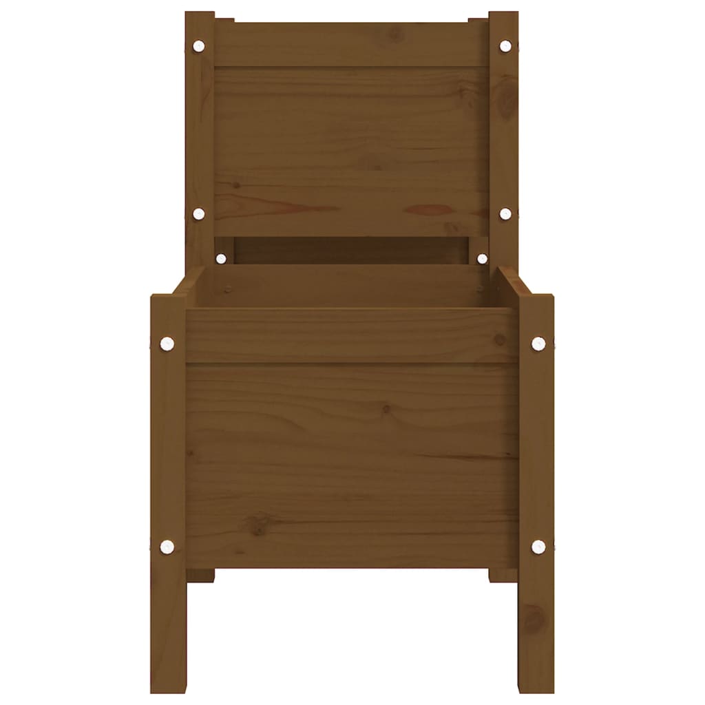 Fioriera Marrone Ambra 178,5x44x75 cm in Legno Massello di Pino