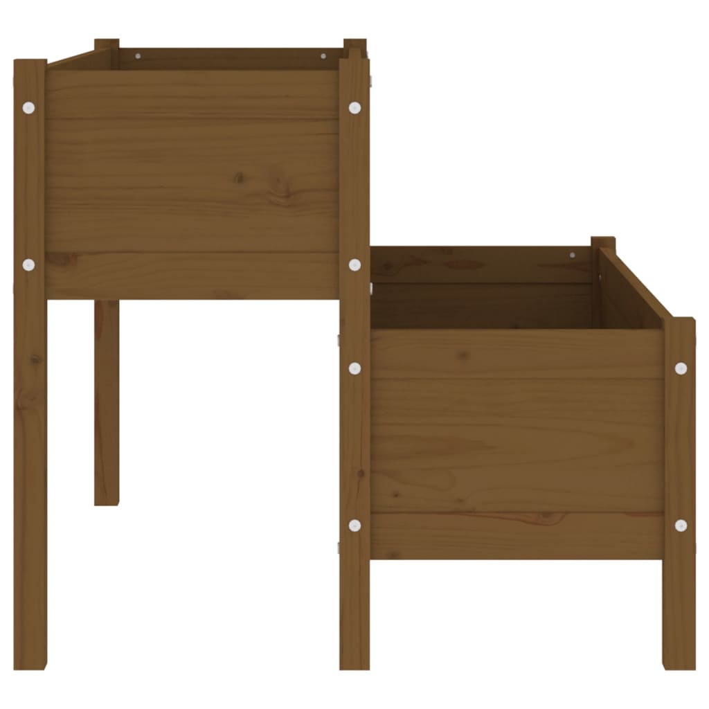 Fioriera Marrone Ambra 110x84x75 cm in Legno Massello di Pino