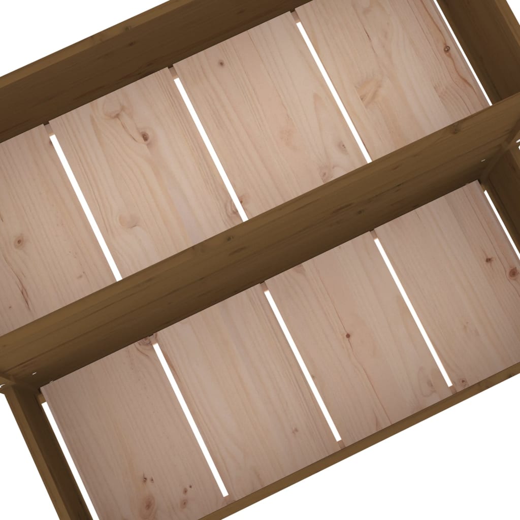Fioriera Marrone Ambra 110x84x75 cm in Legno Massello di Pino
