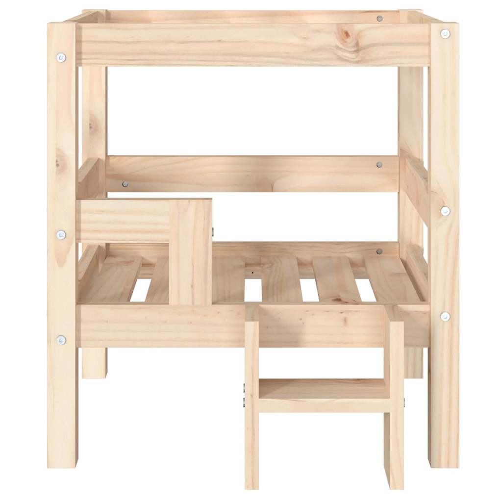Cuccia per Cani 55,5x53,5x60 cm in Legno Massello di Pino