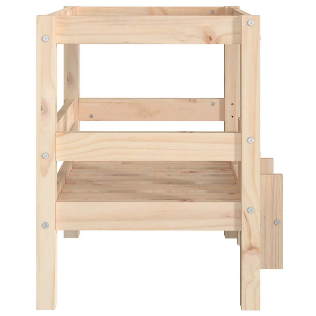 Cuccia per Cani 55,5x53,5x60 cm in Legno Massello di Pino