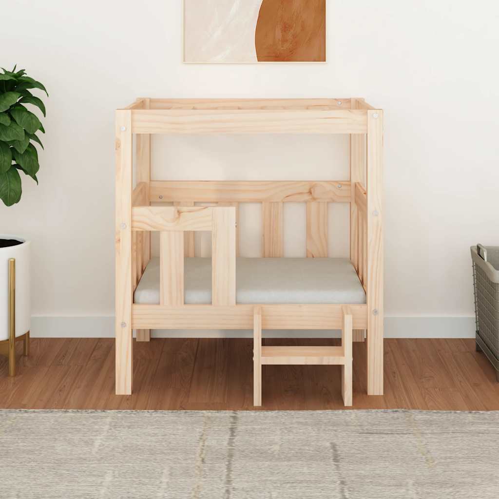 Cuccia per Cani 65,5x50,5x70 cm in Legno Massello di Pino