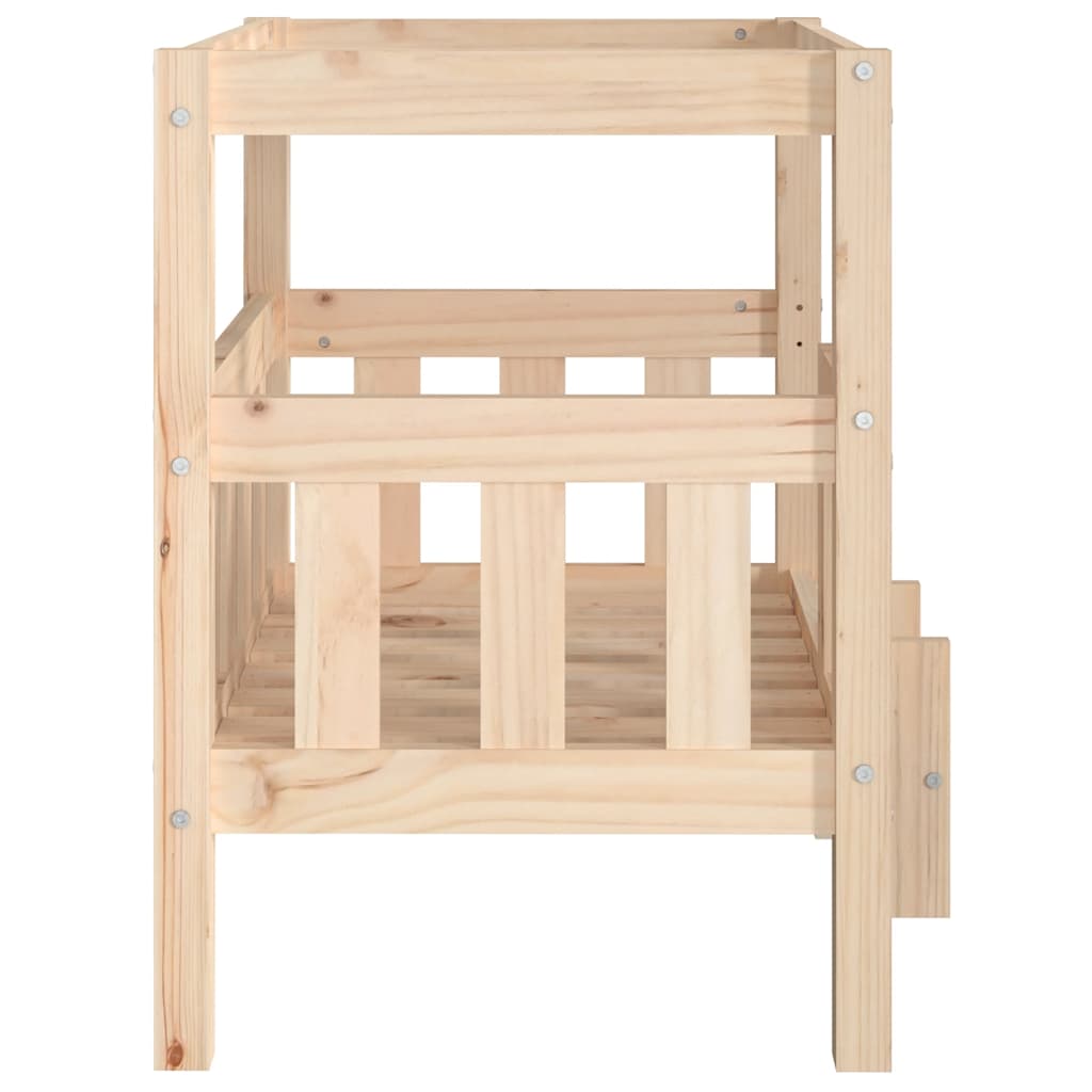 Cuccia per Cani 65,5x50,5x70 cm in Legno Massello di Pino