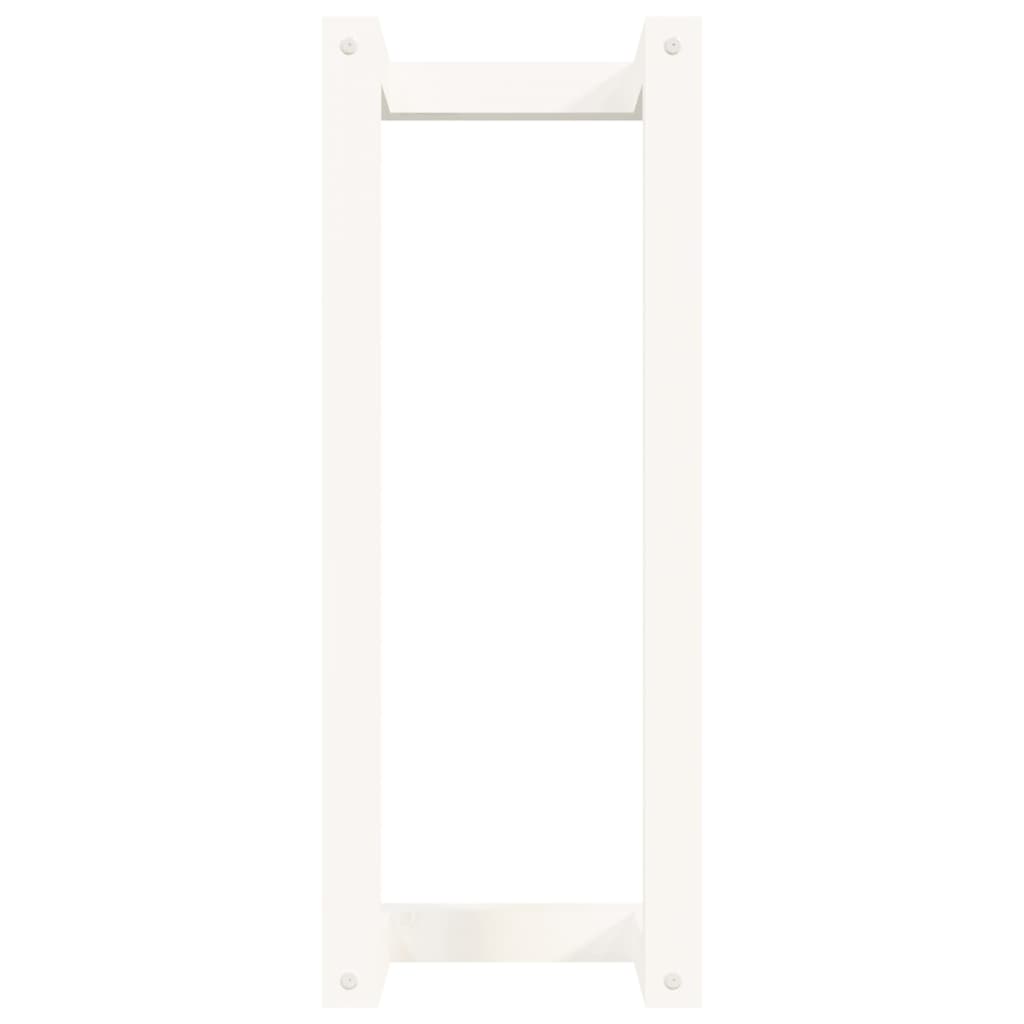 Portasciugamani Bianco 23x18x60 cm in Legno Massello di Pino
