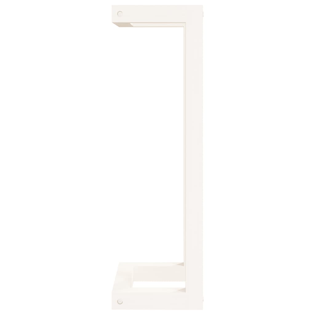 Portasciugamani Bianco 23x18x60 cm in Legno Massello di Pino