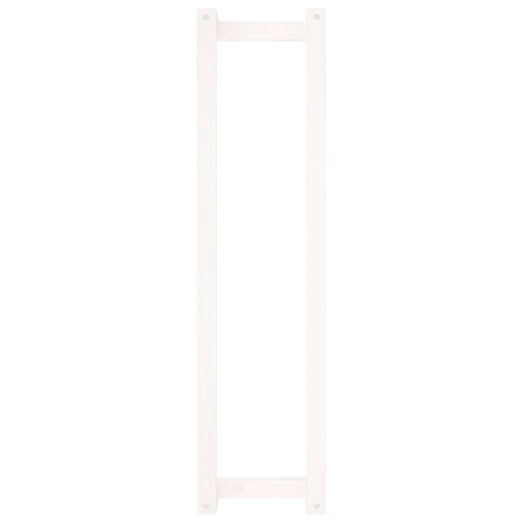 Portasciugamani Bianco 23x18x90 cm in Legno Massello di Pino