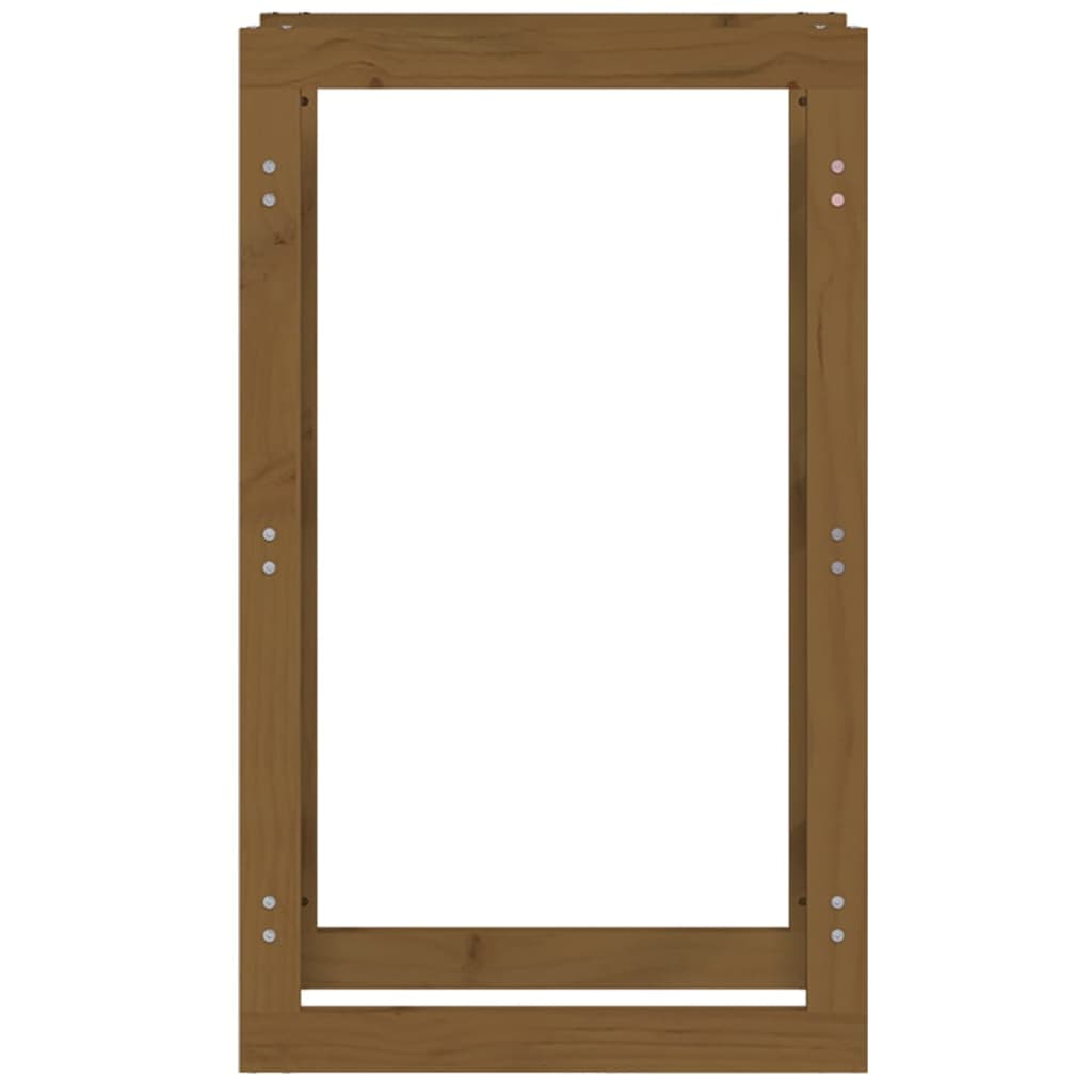 Portalegna Marrone Ambra 60x25x100 cm in Legno Massello di Pino