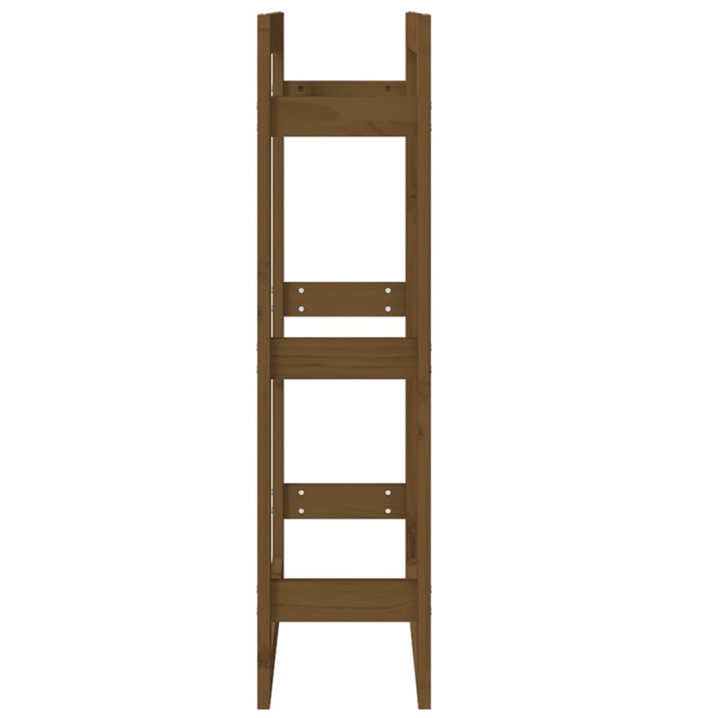 Portalegna Marrone Ambra 60x25x100 cm in Legno Massello di Pino