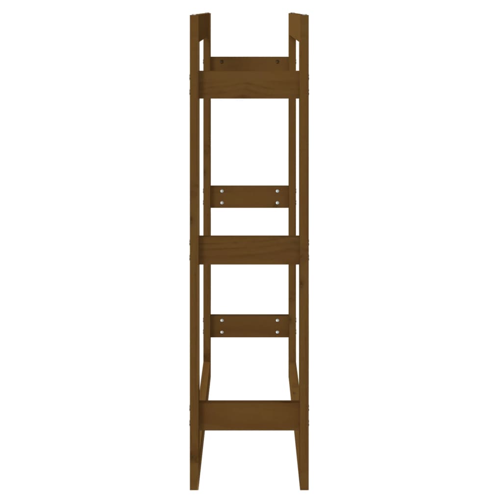   Portalegna Marrone Ambra 80x25x100cm in Legno Massello di Pino