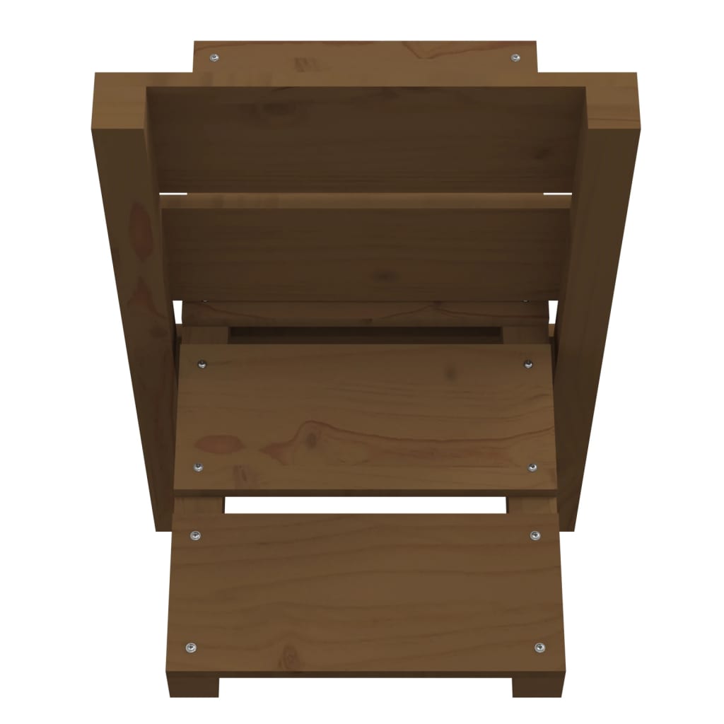 Portaceppi Marrone Ambra 47x39,5x48cm in Legno Massello di Pino