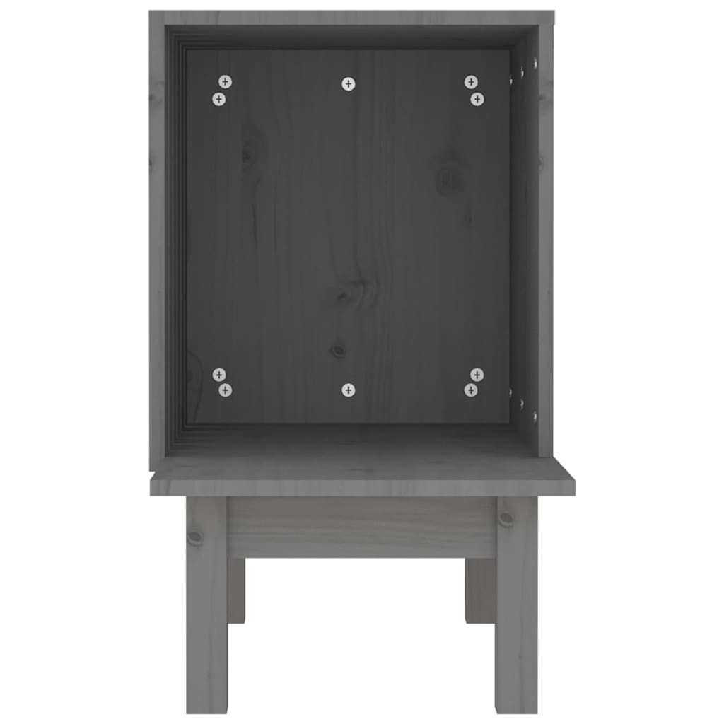 Casetta per Gatti Grigia 60x36x60 cm in Legno Massello di Pino